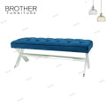 Beautiful french style bed metal bench stool dressing room bench